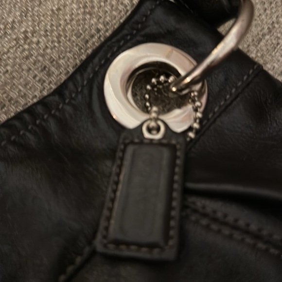 Coach Leather Shoulder Bag with Substantial Silver Hardware in Vintage Style! - Picture 12 of 14